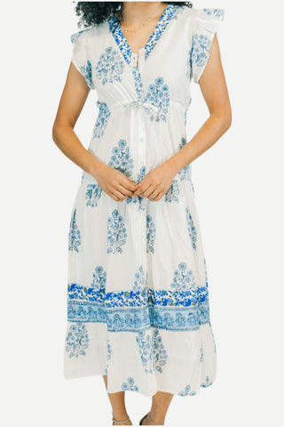 Victoria Dunn Rosa Dress, Cerulean