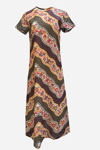 Oliphant Short Sleeve Shift Maxi Dress, Montezuma