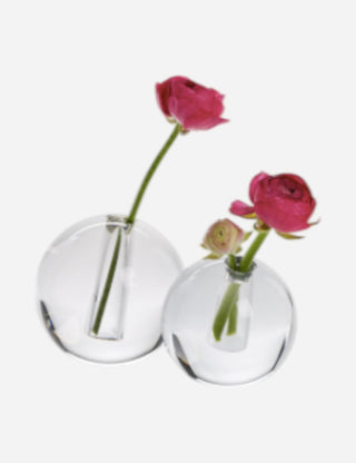Two's Company Perfect Circle Crystal Vase, Small