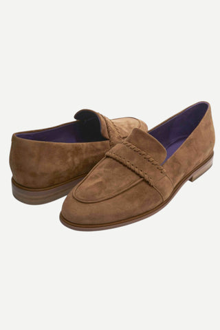 Vaneli Suede Leather Loafer, Cuoio Suede