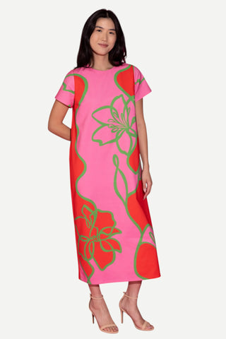 Alden Adair Elliot Dress, Fuschia Outline Alden Adair