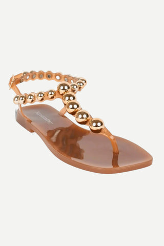 Jeffrey Campbell Plated Sandal, Caramel Gold JEFFREY CAMPBELL
