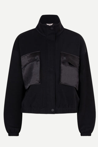 Esqualo Cardigan Bomber, Black