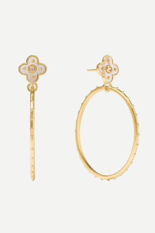 Julie Vos Colette Statement Earring, Champagne
