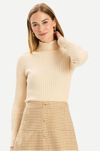 Tyler Boe Cotton Cashmere Turtleneck Sweater, Ivory