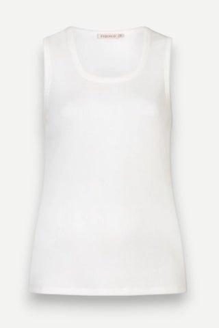 Esqualo Single Rib Knit Top, Off White Esqualo