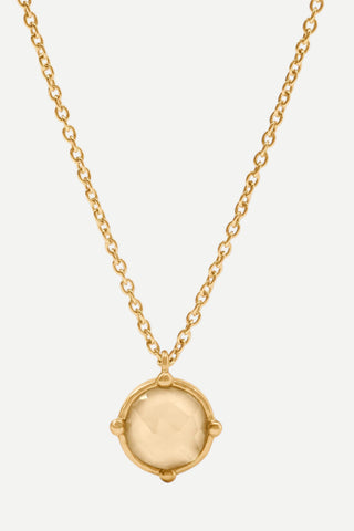 Julie Vos Honeybee Solitaire Necklace, Iridescent Champagne