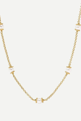 Julie Vos Hydra Delicate Station Necklace, Pearl