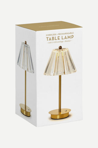 Two's Company LED Cordless Table Lamp with Acrylic Shade