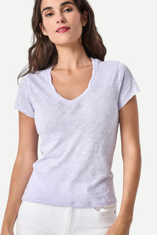 Lilla P Twisted Binding V-Neck Top, Lilac LILLA P