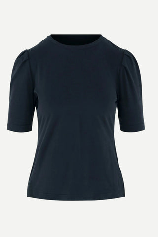 Emily Mccarthy Elle Top, Black Stretch Cotton