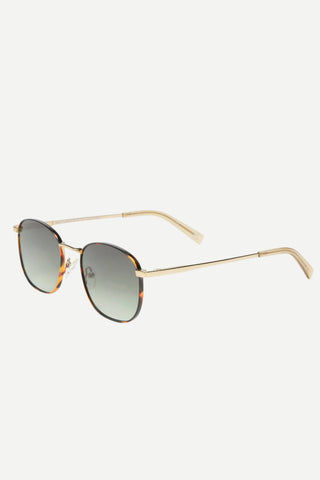 Le Specs, Neptune Deux Sunglasses, Bright Gold/Tort