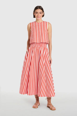 Livro Pavilion Skirt, Red Stripes