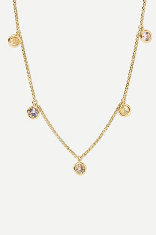 Julie Vos Rainbow Delicate Charm Necklace, Champagne Radiance