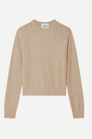White + Warren Cashmere Crew, Muted Camel