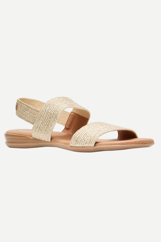 Andre Assous Nigella Woven Sandal, Platino ANDRE ASSOUS
