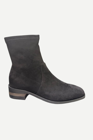 Silent D Fuller, Stretch Microsuede Boot, Black