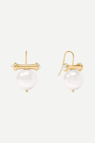 Julie Vos Bamboo Pearl Earring