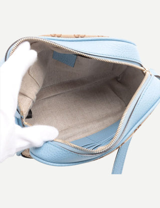 Gucci Gg Canvas Shoulder Bag, Beige x Blue