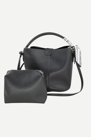 BC Bags Large Bucket Handbag, Black