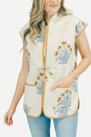 Clara the Label Victoria Dunn Brynn Quilted Vest, Willow