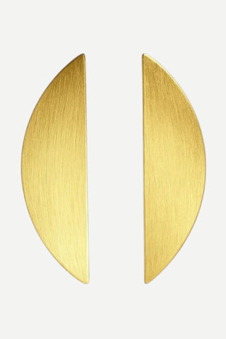 Sheila Fajl, New Moon Studs, Brushed 18K Gold Plated SHEILA FAJL