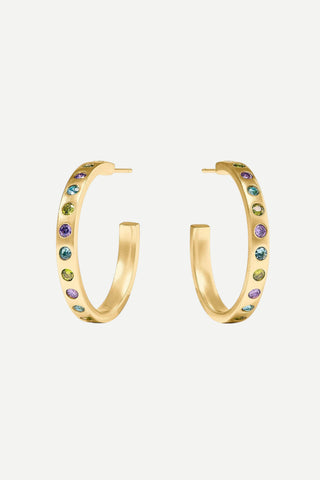 Julie Vos Rainbow Medium Hoop Earring, Blue Twilight