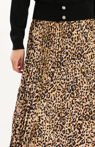 Tyler Boe Cara Charmeuse Animal Skirt, Multi