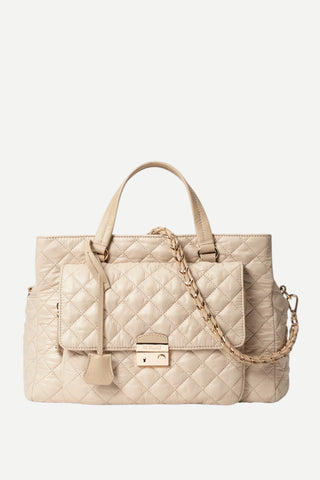 MZ Wallace Crosby Lock Satchel, Buff