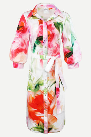 Finley Clementine Dress, Peony Print Finley Shirts