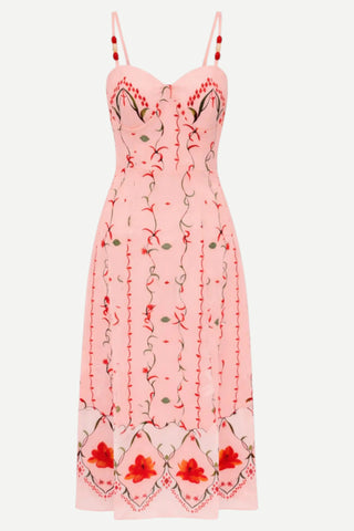 Anna Cate Junie Pink Petal Floral Midi Dress ANNA CATE