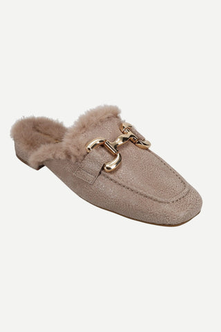 Vaneli Skyla, Fur Lined Loafer, Light Taupe Macao