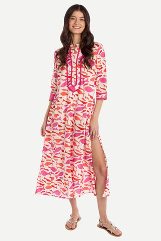 Two's Company Fish Print Caftan Dress TWO'S COMPANY