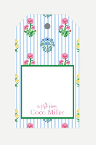 WH Hostess Gift Tags, Coco Block Print WH Hostess