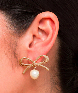 Sheila Fajl Pearl Tide Studs, Shiny 18K Gold Plated