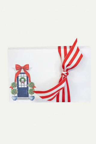 WH Hostess 8.5x5.5 Christmas Bow Front Door Slab Notepad