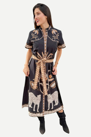Isla Payal Sydney Shirtdress, Oasis Black