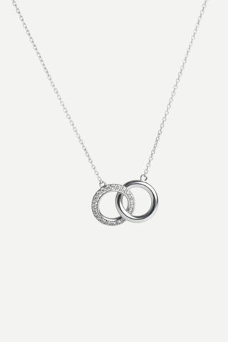 Allison Avery Halo Necklace, Sterling Silver