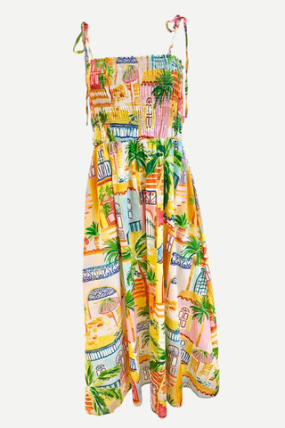 Prosperina Tie Strap Midi Dress Prosperina