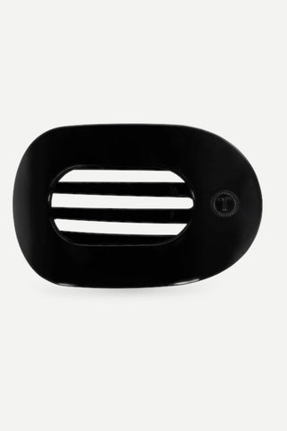 Teleties Large Flat Round Clip, Jet Black