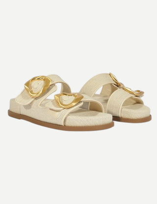 Schutz Olga Sporty Slide Sandal, Oyster