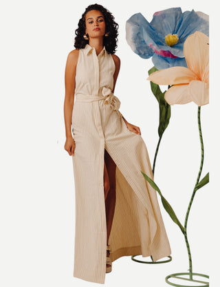Love the Label Arlene Dress, Macadamia Seersucker