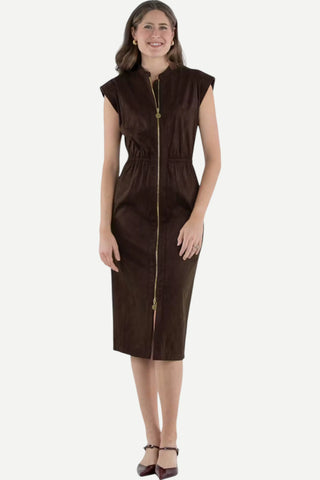 Emily McCarthy May Dress, Fudge Suede
