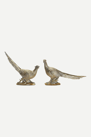 Set of 2 Golden Pheasant Sculptures