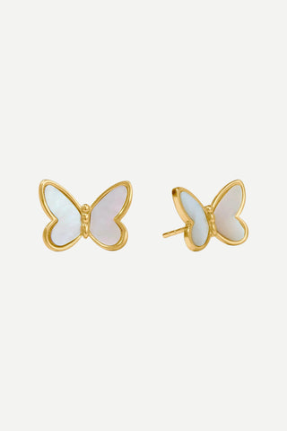 Julie Vos Papillon Stud Earring, Mother of Pearl