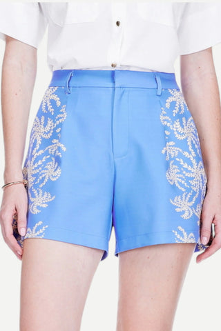 Jade Front Pleated Short, Seabreeze Fern JADE
