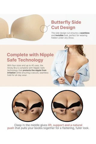 Sticky Boobs Sticky Bra, Black