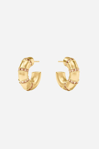 Julie Vos Gold Valentine Hoop Earring, Champagne