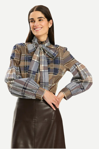 Tyler Boe Georgia Cotton Plaid Top, Multi