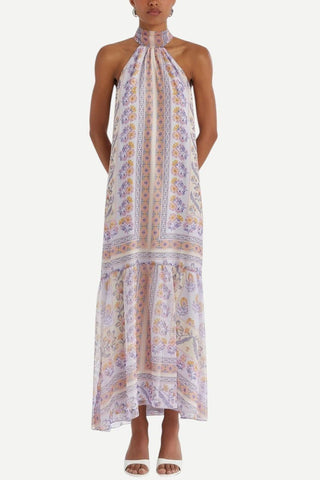 Amanda Uprichard Fontana Halter Maxi Dress, Calabria Print